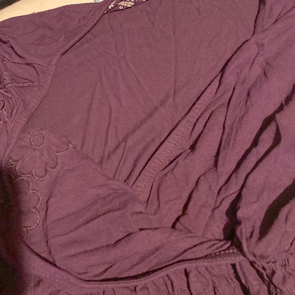 Motherhood Maternity women’s purple nursing dress, bell s/s elastic waist S/P - Picture 15 of 15